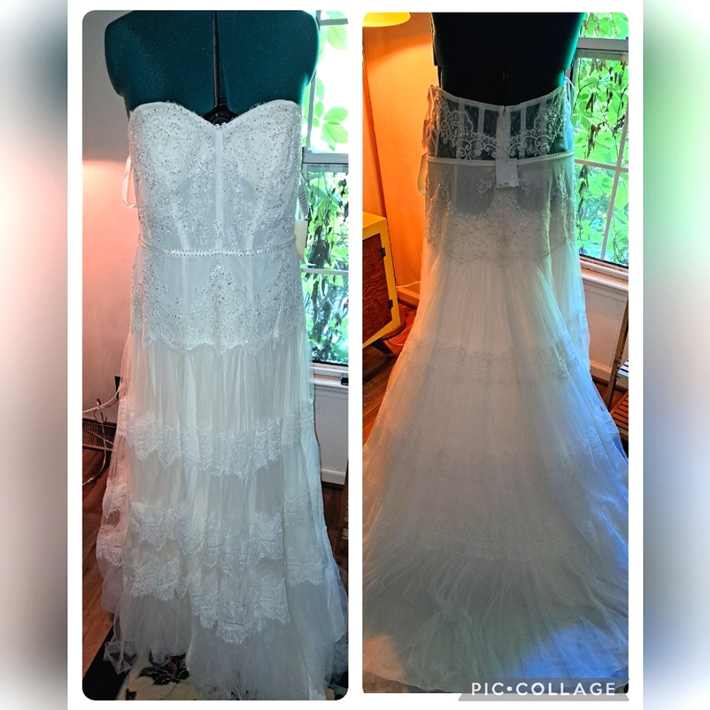 18w Melissa Sweet NWT tiered eyelash wedding dress